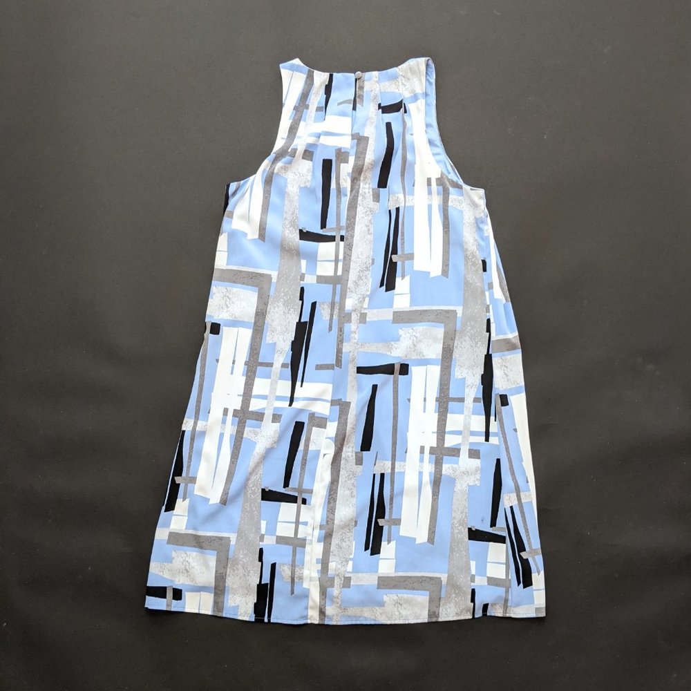 Alfani Geometric Pattern Blue Dress size: 4 - Picture 2 of 7